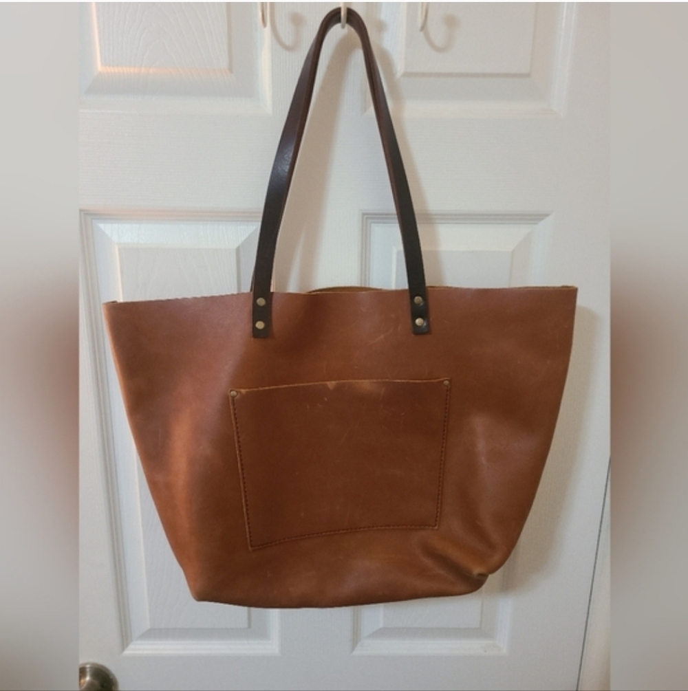Damaged -edited Portland Leather Goods Tote Oversized